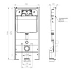 PRIM - předstěnový instalační systém bez tlačítka + WC INVENA PAROS + SEDÁTKO PRIM_20/0026 X RO1