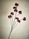 Bloomingville Umělá květina Hydrangea Red 122 cm, červená barva, plast