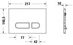 DURAVIT - DuraSystem Ovládání splachování, lesklý chrom WD5001021000
