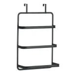 MSV Závěsný držák na ručníky černý / Držák na ručníky / nerezová ocel / 42 cm