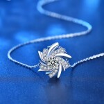 Royal Fashion stříbrný náhrdelník HA-XMZ012-SILVER-MOISSANITE-ZIRCON