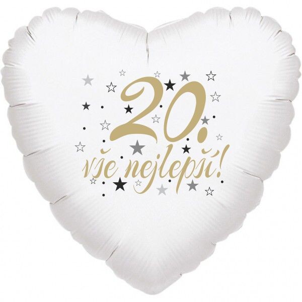 20. narozeniny balónek srdce Balonky.cz 20. narozeniny balónek srdce Balonky.cz