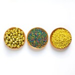 Decora cukrové zdobení zlaté a barevné a čokoládové lentilky zlaté (85 g)
