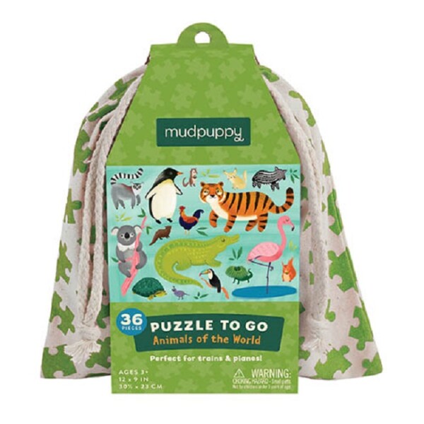 Mudpuppy Puzzle na cesty - Zvířata světa (36 dílků)