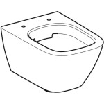 GEBERIT - Smyle Square Závěsné WC, Rimfree, bílá 500.379.01.1