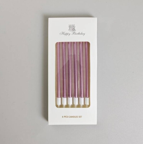 Dortisimo Svíčky Elegant růžové (6 ks)