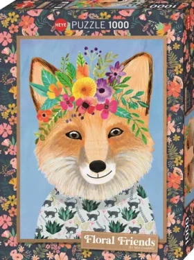 HEYE Puzzle Floral Friends: Přátelská liška
