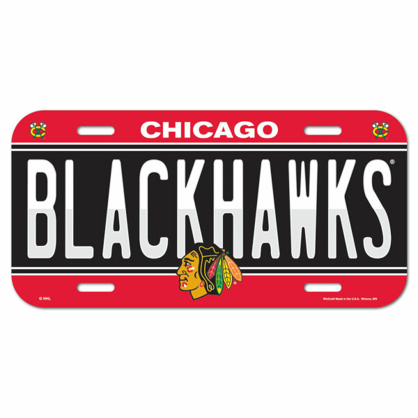 Wincraft Cedule Chicago Blackhawks License Plate Banner