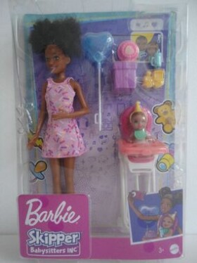 Barbie Panenky Chůva Skipolly Pocketer + miminko a doplňky