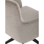 Židle jídelní, taštičkové pružiny v sedáku, 180° otočný mechanismus, lanýžová voděodolná látka, černý kov