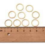 Spojovací mezidíl z nerezové oceli - kruh - zlatý - 12 x 1 mm - 1 ks
