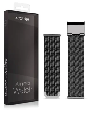Aligator Náhradní kovový řemínek pro Watch Life 20mm / černý (20AW0014)