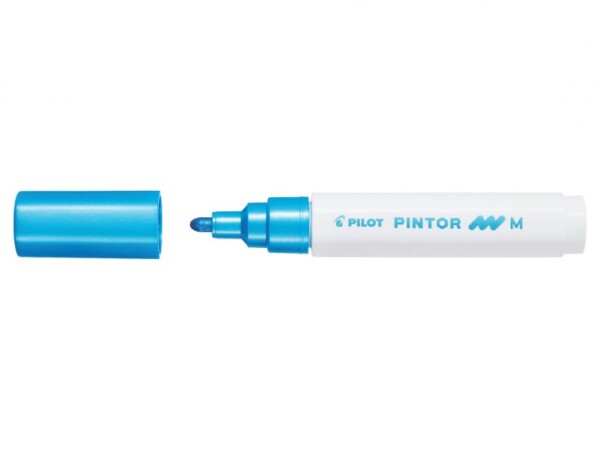 Akrylový popisovač Pilot PINTOR M 1,4 mm - modrý metalický