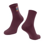 Ponožky FORCE COLOUR krátké, vínové (Barva vínová, velikost L/XL)