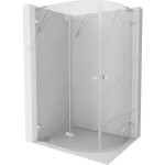 MEXEN/S - Lunar L sprchový kout čtvrtkruh křídlový levá 100 x 90, transparent, nikl kartáčovaný 833L-100L-090P-97-00