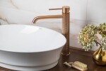SAPHO - FLAWO stojánková umyvadlová baterie vysoká, měď mat FR678G