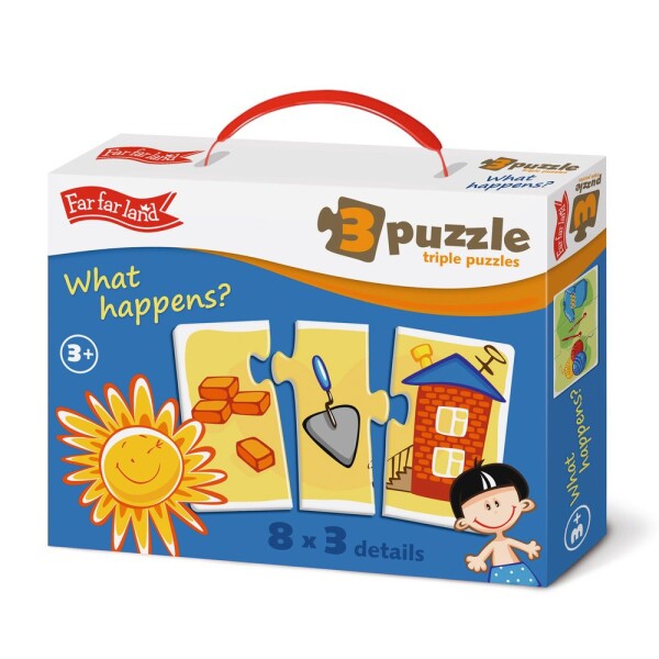 Far Far Land Puzzle činnosti trojice 8 obrázků, Far Far Land, W022259