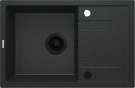 DEANTE - Corio metal grafit Granitový dřez, 1-miska s odkapávačem ZRC_G113