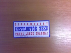 Ptakoviny.cz Samolepka - Instruktor sexu