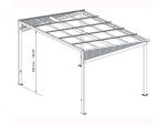 Sojag St. Barth nástěnná pergola 10x12 296x364x240 cm antracit