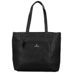 Módní dámská koženková kabelka na rameno Lamia, černá