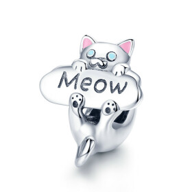 Elenys stříbrný přívěsek Milovaná kočka Meow