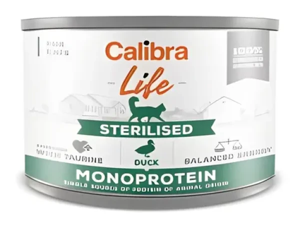 Calibra Cat Life Sterilised Duck 200 g / Konzerva pro kočky / kastrované / kachní