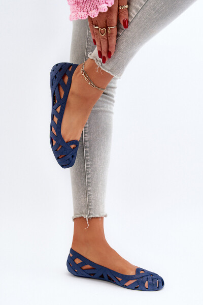 Dámské gumové baleríny tmavě modré Salam 37