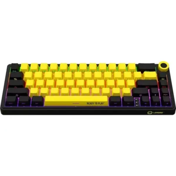Lorgar KBP70MW (US) černá/žlutá / bezdrátová herní klávesnice 65% / US / 2.4GHz / BT 5.0 / RGB (LRG-KBP70MW-YL-US)