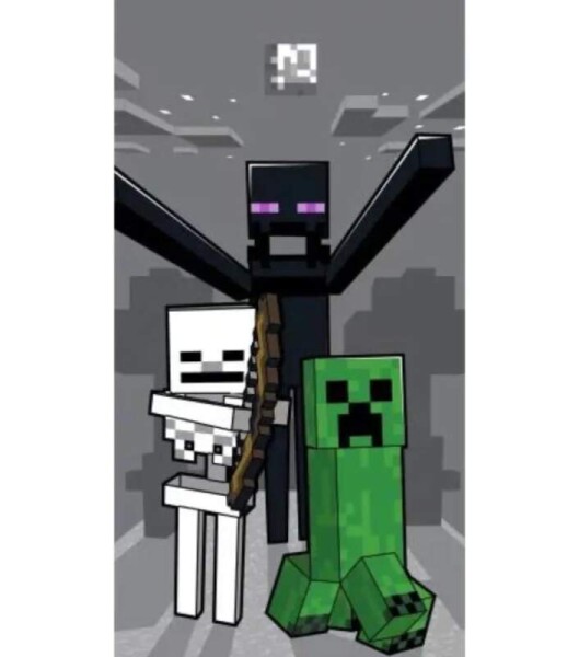 Jerry Fabrycs Minecraft Mob Attack JFK103267 plážová osuška šedá 70x140