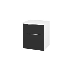 Dřevojas - Nízká skříňka DOS SNZ2K 50 - N01 Bílá lesk / Úchytka T05 / N03 Graphite 211615F