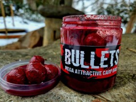 G.B.U. Boilies v dipu Bullets Strawberry Punk 200g - 24mm,G.B.U. Boilies v dipu Bullets Strawberry Punk 200g - 24mm
