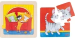 GOKI Dřevěné puzzle Kočka