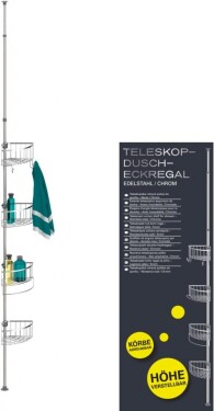 Eisl - Teleskopická rohová sprchová polička, nerez/chrom BA0920 BA0920