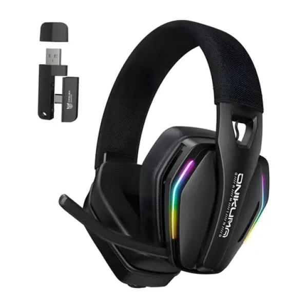 ONIKUMA GT826 černá / Herní sluchátka / mikrofon / Bluetooth 5.4 / 2,4 GHz / RGB (GT826 Black)