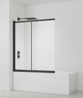Vanová zástěna SAT Vision 140x120 cm černá SATVZVI120CT SATVZVI120CT