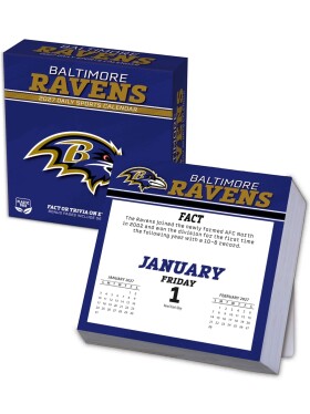 Kalendář Baltimore Ravens NFL 2027 Tischkalender