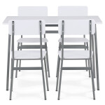 Jídelní set s 4 židlemi, 110x70x76cm, mdf AUT-O2156 WT