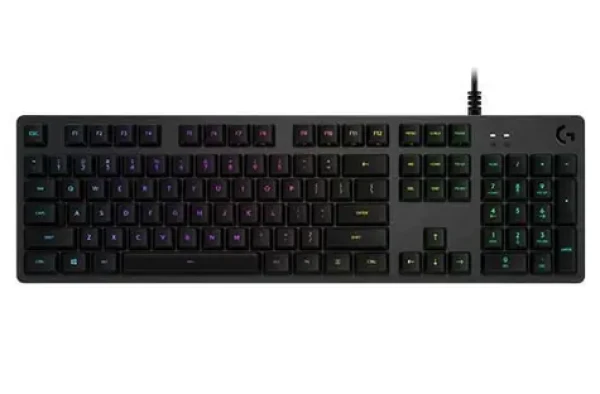 Logitech G512 Carbon černá / Herní klávesnice / ES layout / kabel USB-A 2.0 / 1x USB-A 2.0 / RGB Lightsync (920-009344)