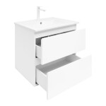 Koupelnová skříňka s keramickým umyvadlem SAT B-Way 59x50x45 cm bílá lesk BWAY260WU4B2 BWAY260WU4B2