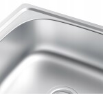 Erga HD, 1-komorový ocelový dřez 460x410x160 mm, povrch MikroDekor, ERG-MLS-HD4641D