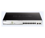 D-Link DGS-1210-10MP 10-port Gigabit Smart+ PoE Switch, 8x GbE PoE+, 2x SFP, PoE 130W, fanless EDF_385514
