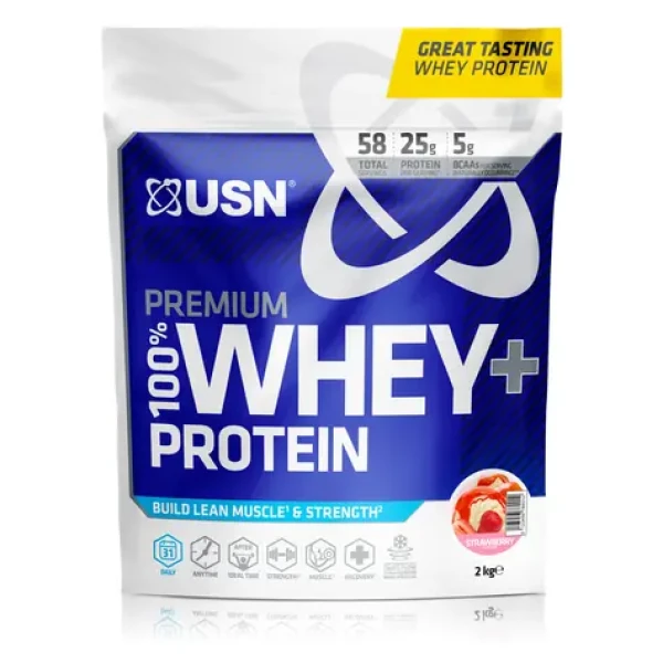 USN 100% Premium Whey Protein 2000 g strawberry (13992)