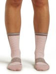 Dámské merino ponožky ICEBREAKER Wmns Run+ Ultralight Crew, Pink Quartz/Porcini velikost: 38-40 (M)