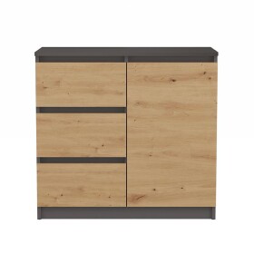 Komoda 1D3S antracit/artisan