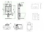 IDEAL STANDARD - ProSys Set předstěnové instalace, klozetu a sedátka Strada II, tlačítka Oleas M1, Aquablade, SoftClose, bílá ProSys80M SP100