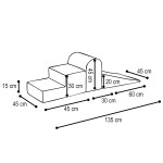 PLUSH NEST PLUSH NEST Hrací sestava 3 prvky béžový prémiový manšestr