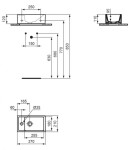 IDEAL STANDARD - Tempo Umývátko 37x21 cm, bez přepadu, otvor pro baterii vlevo, černá E2113V3