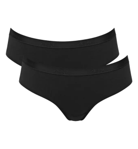 Dámské kalhotky GO Casual Hipster 2P - BLACK - černé 0004 - SLOGGI BLACK XS