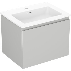 MEXEN/S - Orio koupelnová skříňka 60 cm s umyvadlem Otis, 1 šuplík, šedá mat/bílá mat 91A10-06047-1-BF62-W18M01